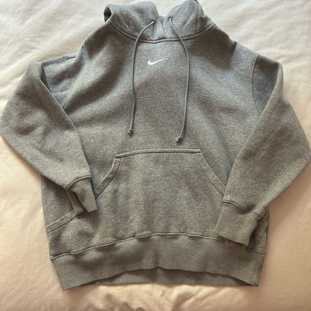 Nike WOMEN'S Heather Gray Pullover Oversize Hoodie